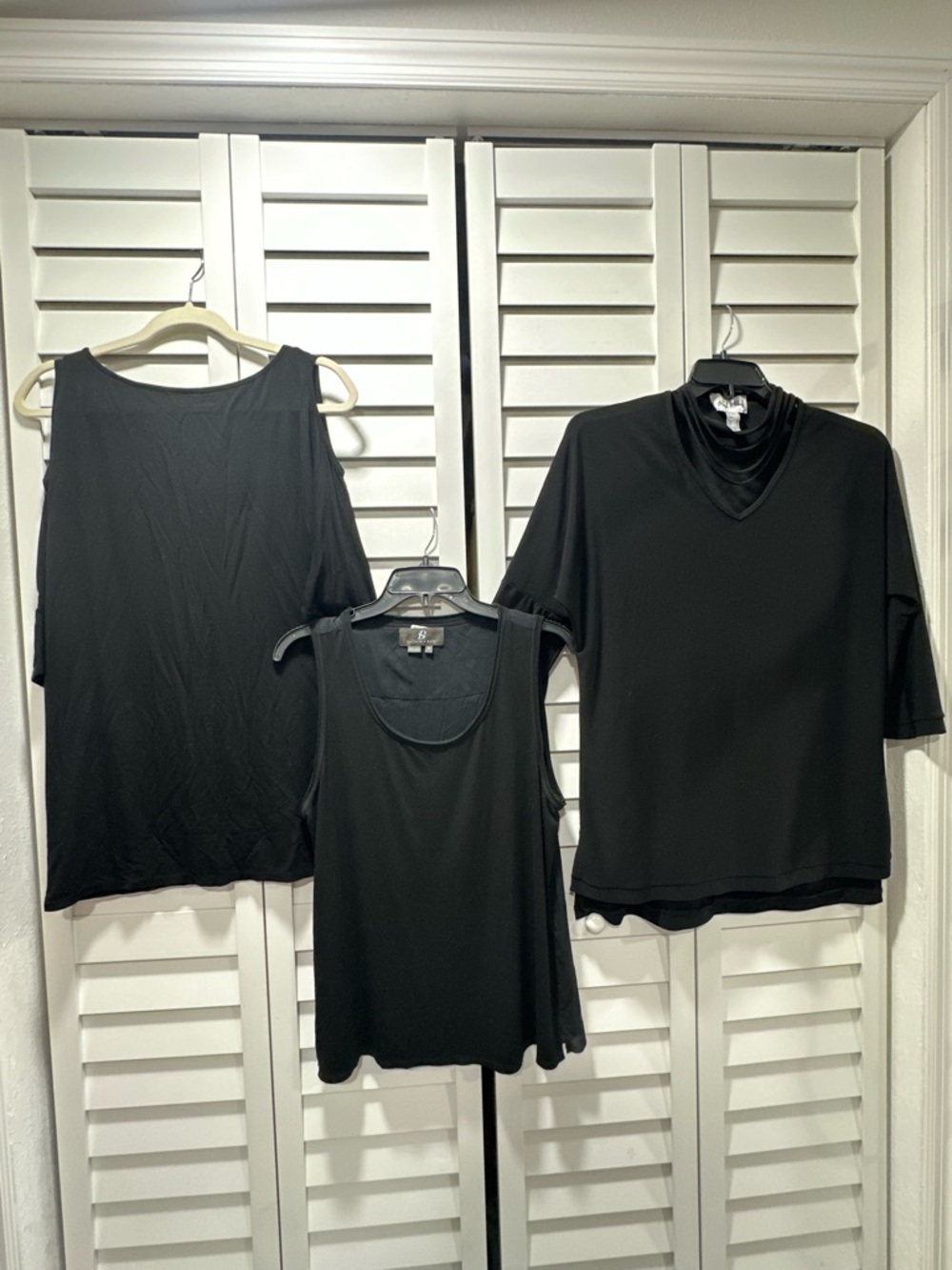 Women's Designer Mixed Tops in Black - 3 Pieces